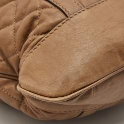 مملوكة مسبقًا Burberry Brown Quilted Leather Buckle Tote