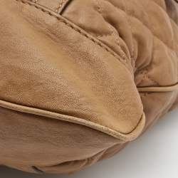 مملوكة مسبقًا Burberry Brown Quilted Leather Buckle Tote