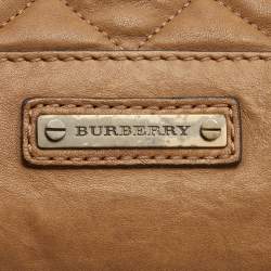 مملوكة مسبقًا Burberry Brown Quilted Leather Buckle Tote