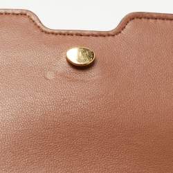 Pre Owned Burberry Brown Leather Mini TB Belt Bag