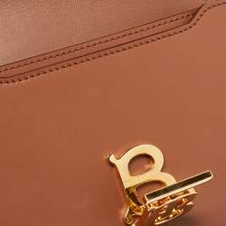 Pre Owned Burberry Brown Leather Mini TB Belt Bag