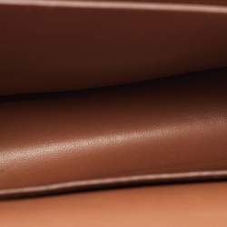 Pre Owned Burberry Brown Leather Mini TB Belt Bag