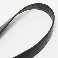 Pre Owned Burberry Black Beat Check Coated Canvas and Leather Flap Shoulder Bag