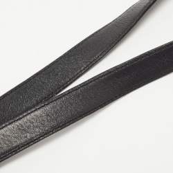 Pre Owned Burberry Black Beat Check Coated Canvas and Leather Flap Shoulder Bag