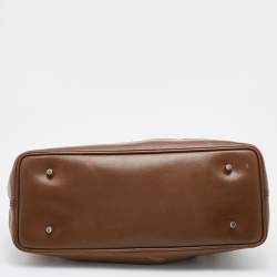 مملوكة مسبقًا Burberry Beige/Brown Nova Check Canvas and Leather Small Hepburn Satchel