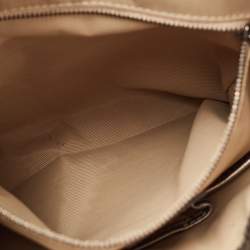 Pre Owned Burberry Gun Metal/Beige Nova Check Vinyl and Leather Brooke Warrior Hobo