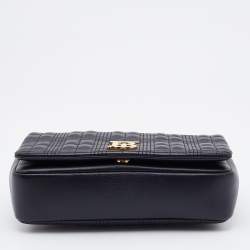Pre Owned Burberry Black Quilted Leather Small Lola Shoulder Bag