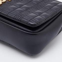 Pre Owned Burberry Black Quilted Leather Small Lola Shoulder Bag