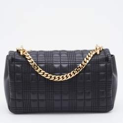 Pre Owned Burberry Black Quilted Leather Small Lola Shoulder Bag