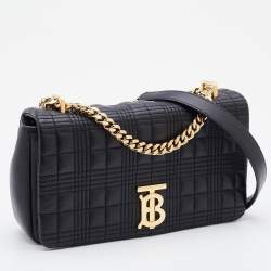 Pre Owned Burberry Black Quilted Leather Small Lola Shoulder Bag