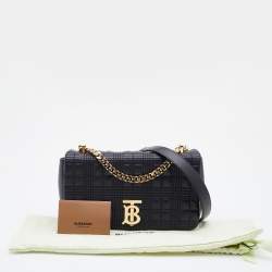 Pre Owned Burberry Black Quilted Leather Small Lola Shoulder Bag