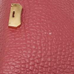 Pre Owned Burberry Pink Leather Mildenhall Shoulder Bag