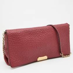 Pre Owned Burberry Pink Leather Mildenhall Shoulder Bag