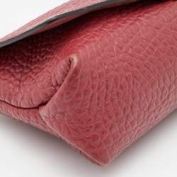 Pre Owned Burberry Pink Leather Mildenhall Shoulder Bag