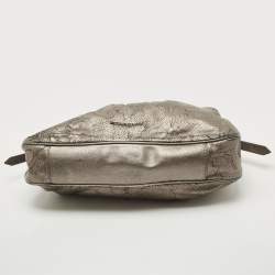 Pre Owned Burberry Metallic Laser Cut Leather Avondale Hobo