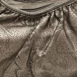 Pre Owned Burberry Metallic Laser Cut Leather Avondale Hobo