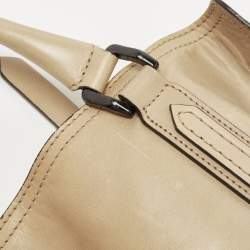 مملوكة مسبقًا Burberry Beige Leather and Canvas Bridle House Check Canvas Satchel