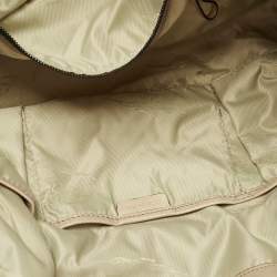 مملوكة مسبقًا Burberry Beige Leather and Canvas Bridle House Check Canvas Satchel