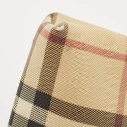 Pre Owned Burberry Beige House Check PVC Pochette 