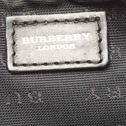 Pre Owned Burberry Beige House Check PVC Pochette 