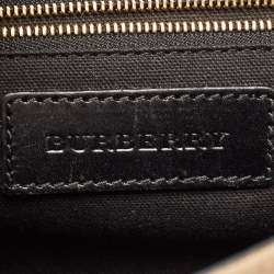 مملوكة مسبقًا Burberry Black House Check Canvas and Leather Abbott Shoulder Bag