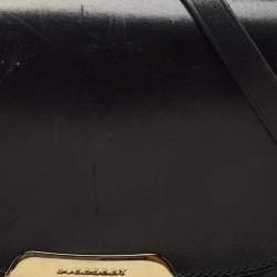 Burberry Black House Check Canvas and Leather Abbott Shoulder Bag