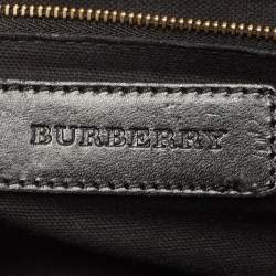 Burberry Black House Check Canvas and Leather Abbott Shoulder Bag