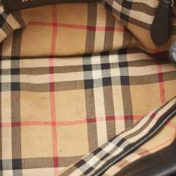 Pre Owned Burberry Black Leather Small Banner Tote