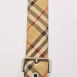 Pre Owned Burberry Black Leather Small Banner Tote