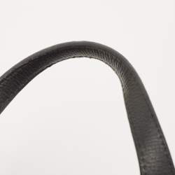 Pre Owned Burberry Black Leather Small Banner Tote