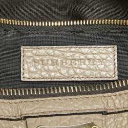 Pre Owned Burberry Grey Grain Leather Gladstone Satchel