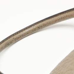 Pre Owned Burberry Grey Grain Leather Gladstone Satchel