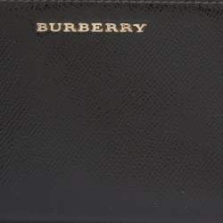 Burberry Black Patent Leather Long Zip Wallet