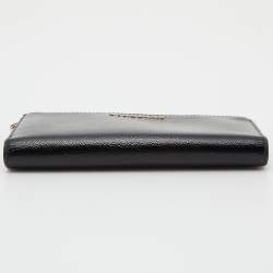 Burberry Black Patent Leather Long Zip Wallet