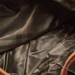 Pre Owned Burberry Brown/Beige House Check Canvas and Leather Large Hoxton Hobo