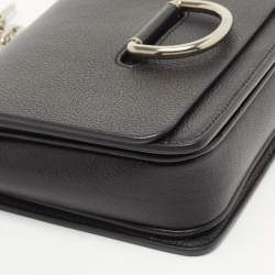Pre Owned Burberry Black Leather Small D Ring Shoulder Bag