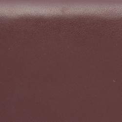 Pre Owned Burberry Burgundy Leather Flap Continental Wallet