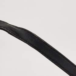 Pre Owned Burberry Black/Light Blue Nova Check Nylon and Leather Buckleigh Tote