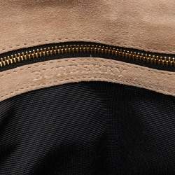 Pre Owned Burberry Pink Leather Mildenhall Shoulder Bag