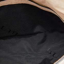 Pre Owned Burberry Pink Leather Mildenhall Shoulder Bag