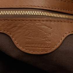 مملوكة مسبقًا Burberry Beige House Check Canvas and Leather Ashbury Knight Bag