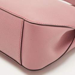 Pre Owned Burberry Pink Leather Helmsley Crossbody Bag