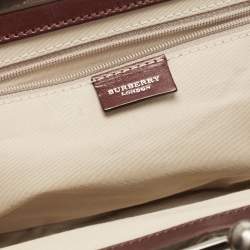 Burberry Multicolor Floral Printed Canvas and Leather Kisslock Frame Chain Clutch