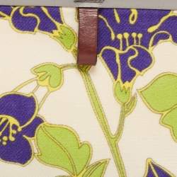 Burberry Multicolor Floral Printed Canvas and Leather Kisslock Frame Chain Clutch