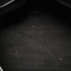 مملوكة مسبقًا Burberry Black Leather and House Check Fabric Small Banner Tote