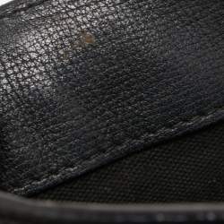 مملوكة مسبقًا Burberry Black Leather and House Check Fabric Small Banner Tote