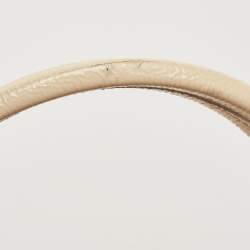 مملوكة مسبقًا Burberry Cream/Beige House Check PVC and Patent Leather Lowry Tote