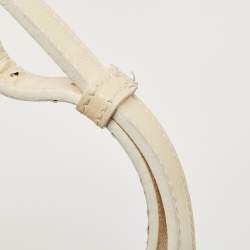 مملوكة مسبقًا Burberry Cream/Beige House Check PVC and Patent Leather Lowry Tote