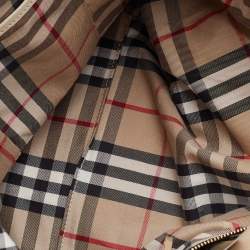 Pre Owned Burberry Off White Leather Small Salisbury Tote