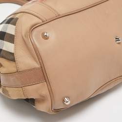 مملوكة مسبقًا Burberry Beige House Check Canvas and Leather Large Beaton Tote